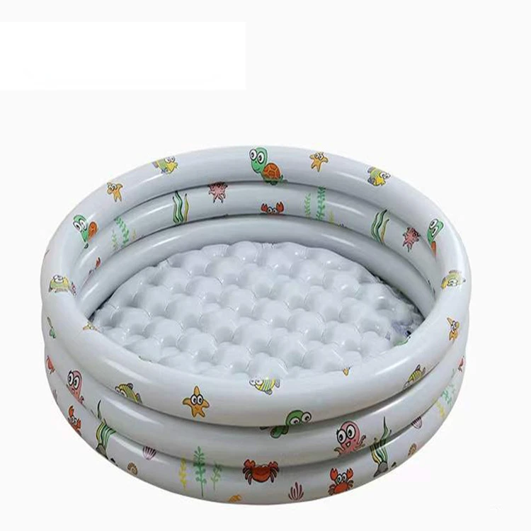130cm Three-ring Inflatable Round Swimming Pool Children's Paddling Pool Home Baby Thickening Inflatable Swimming