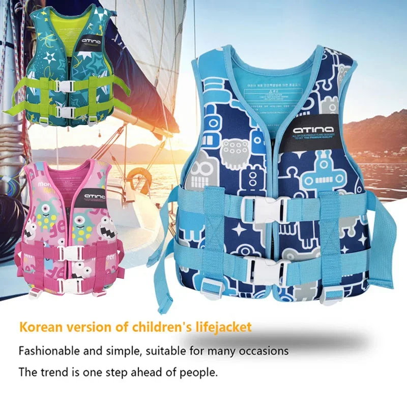 Neoprene Life Jacket for Children Kids Drifting Surfing Life Waistcoats Children's Pool Swimming Foam Buoyancy Vest