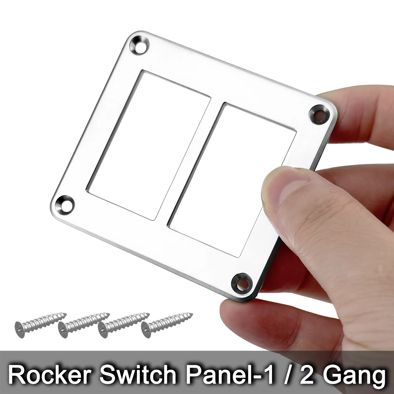 

1 2 Way Black Rocker Switch Housing Holder Panel Silver Upgrade Rocker Switch Panel For Toggle Switch Mounting Install Polaris