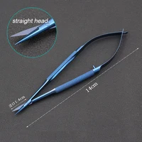 14cm Double Eyelid Scissors Straight Elbow Micro Hand Surgery Scissors Ophthalmic Microscope 2pc/set 2