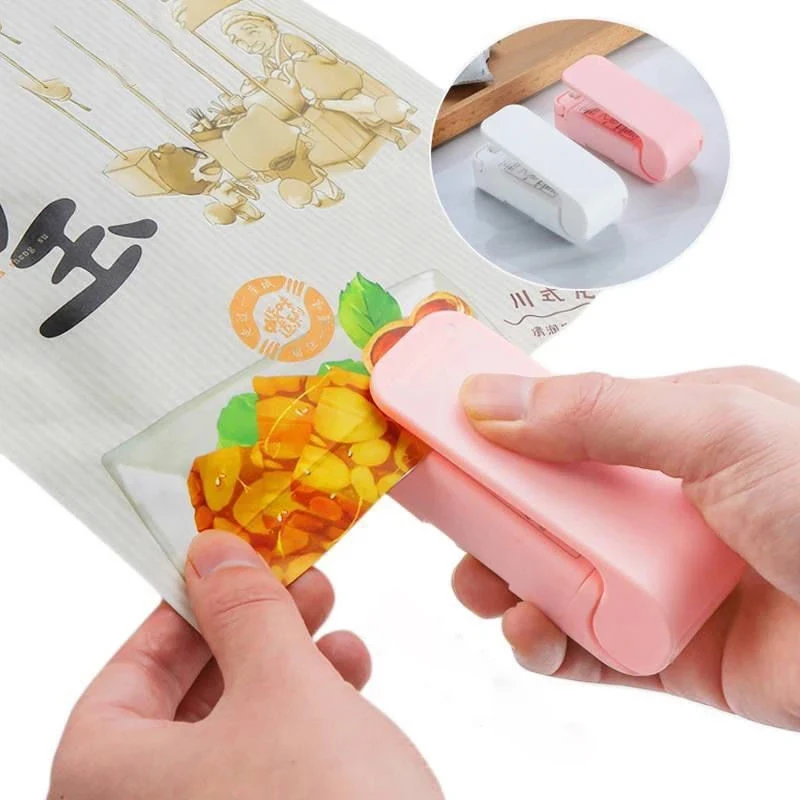 

1Pcs Portable Mini Food Heat Sealing Machine Impulse Sealer Seal Packing Plastic Bag Kitchen Storage Bag Clips Bag Heat Sealer