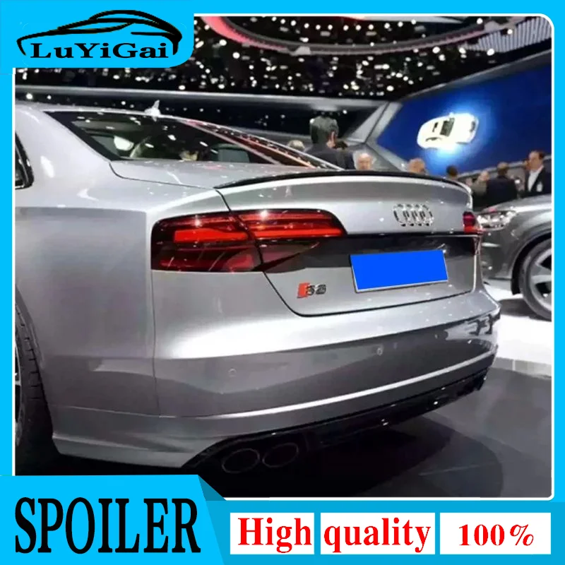 

Спойлер из углеродного волокна для AUDI A8, S8, RS8, Sportback, Coupe 2018, 2019, 2020, 2021 годов, искусственное крыло, автомобильные аксессуары