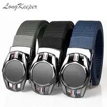 

Men Automatic Buckle Canvas Belt Army Outdoor Hunting Tactical Multi Function Combat Casual Nylon Knit Trousers Belt Male Belts