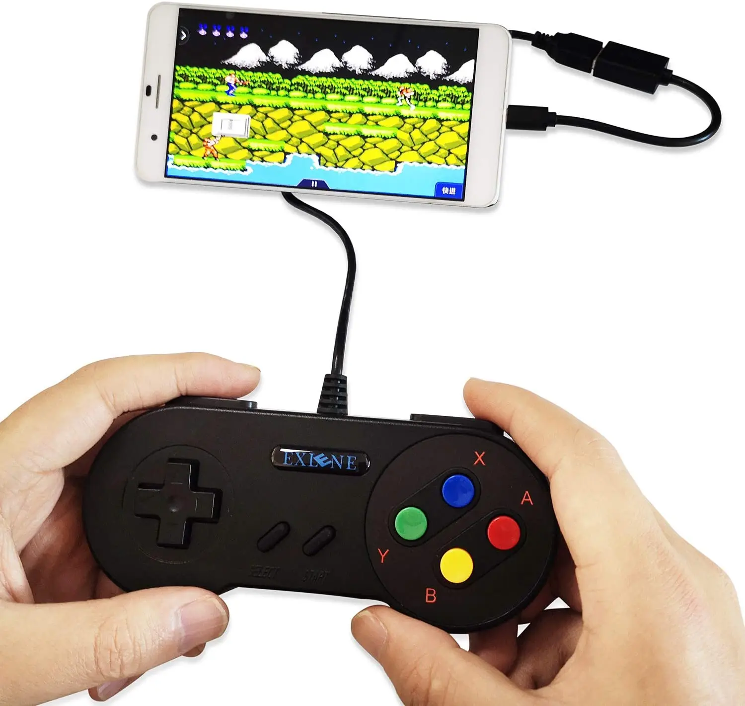 Exlene 2pc USB  е Ʈ  ̽ƽ  Ʈѷ  SNES  PC NESPi RetroPie Windows Raspberry Pi