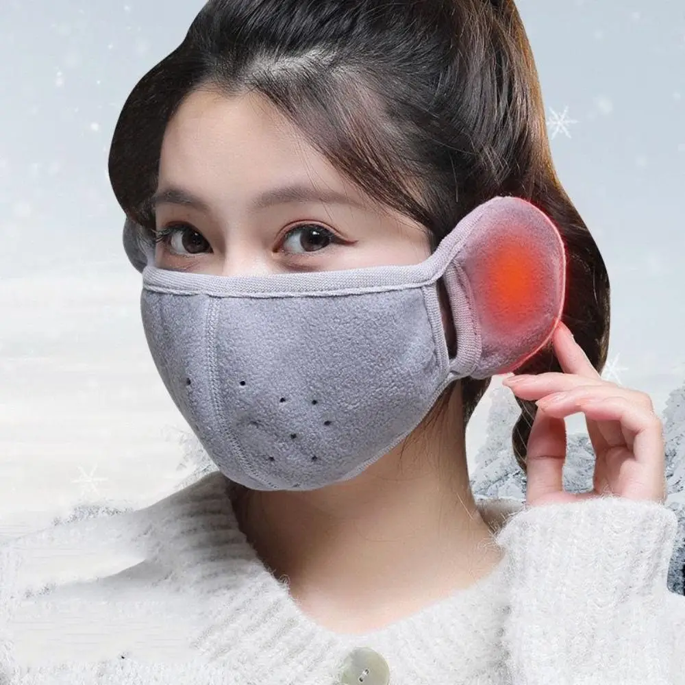 Winter Warm Face Mask with Earmuffs Windproof Motorcycle Cycling Ski Mask Women Men Hiking Riding Masks Sports Thermal Headwear