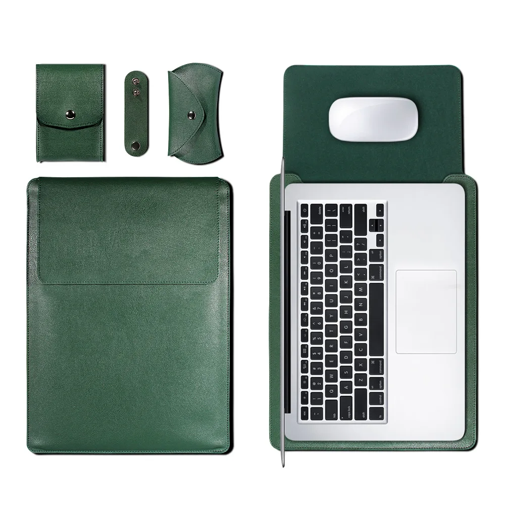 Laptop Bag For Macbook Air Retina Pro 11 12 13 14 15 15.6 inch PU Leather Sleeve Case Xiaomi Dell Huawei Matebook |