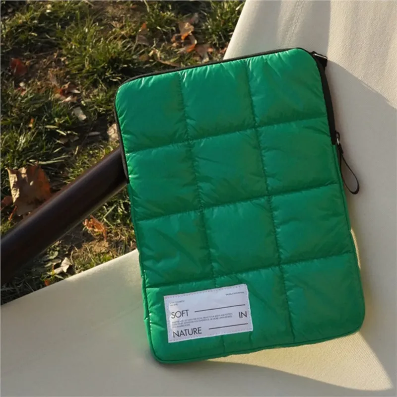 Ins Green Tablet Laptop Sleeve Bag 13 13.3 14 15 15.6 Pollici Custodia Antiurto 14 Macbookair M2 13.6 Ipad Pro 14 Custodia Per Laptop