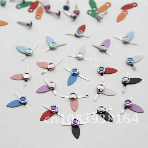 

Metal Crystal Brads Rotating Buttons For DIY Album Frame Decor Craft Scrapbooking Embellishment Fastener 60pcs/Lot New Mix Color