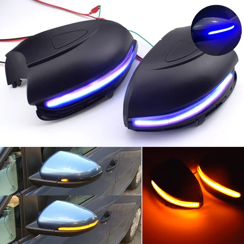 폭스바겐 VW 골프 6 VI MK6 GTI R 라인 R20 투란 다이나믹 블링커 LED 방향 지시등, 사이드 미러 순차 표시기 3