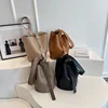 LEFTSIDE Retro Small Solid Color Leather Shoulder Bags For Women 2023 Designer Korean Fashion Female Handbags Underarm Bag 5