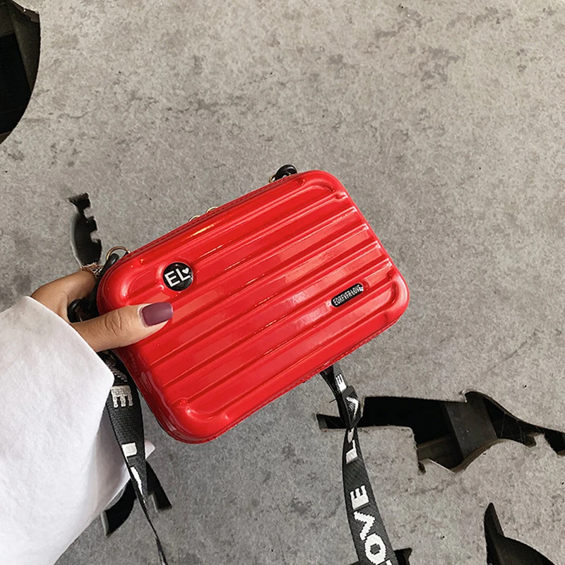 Luggage Small Bag Women's Crossbody Shoulder Bag Fashion Personality Hand-Held Mini Suitcase-Style Box Small Square Bag
