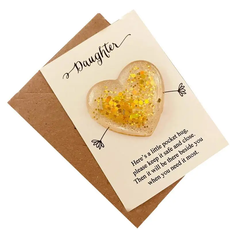 딸 포켓 포옹 하트, 인사 카드, 미니 귀여운 장식 공예, 휴대용 포켓 포옹, 어린이 생일 선물 Best5 딸 포켓 포옹 하트, 인사 카드, 미니 귀여운 장식 공예, 휴대용 포켓 포옹, 어린이 생일 선물 Best5