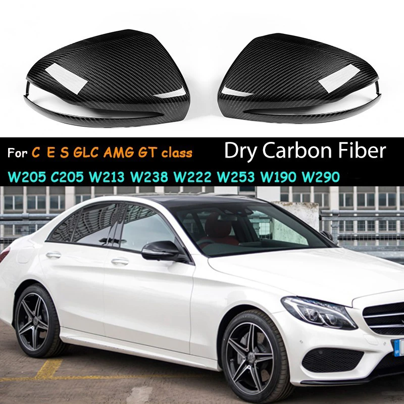

Сменная Крышка для зеркала заднего вида из углеродного волокна для Mercedes Benz W205 C205 W213 W238 W222 W253 W190 W290