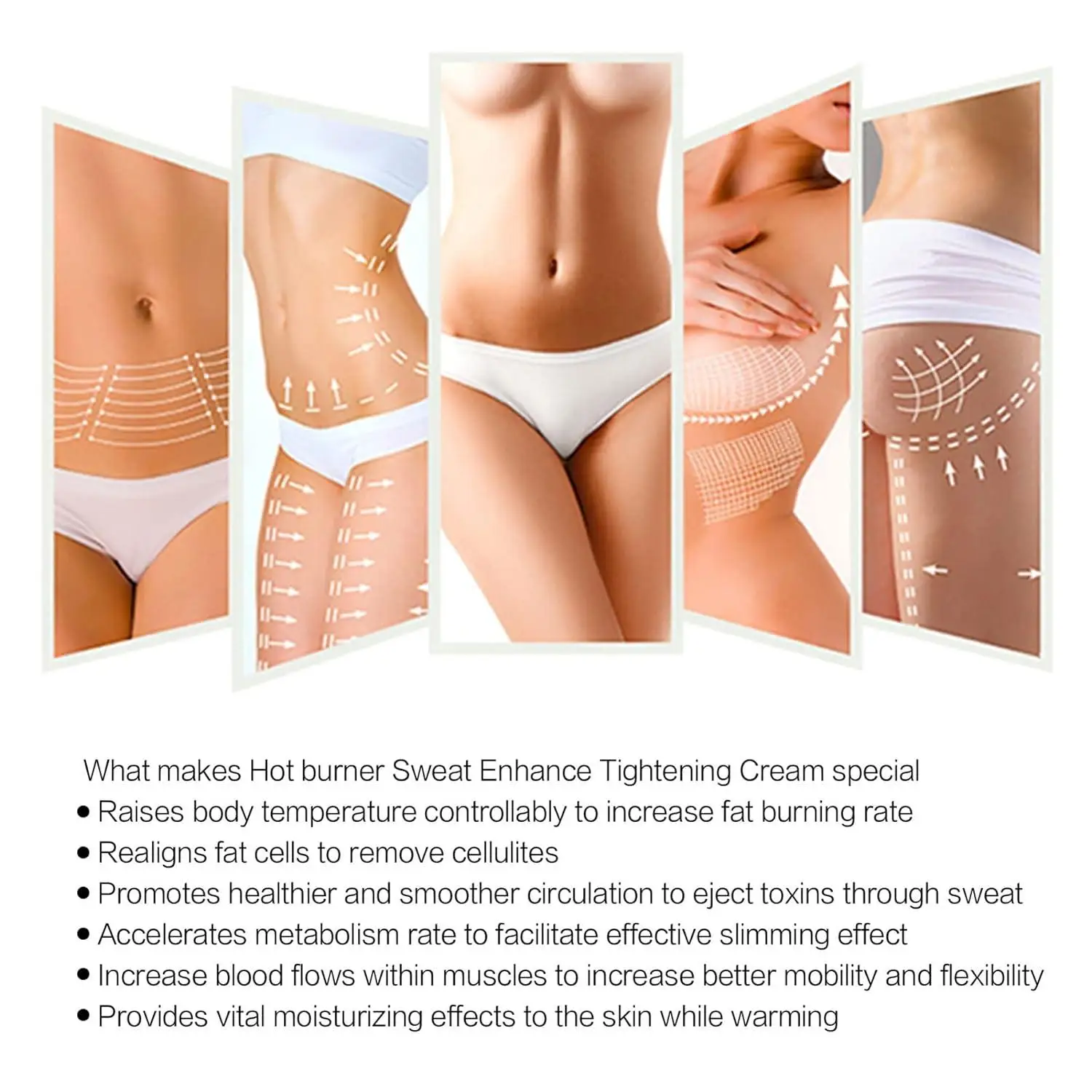 Fast Slimming Cream Weight Loss Remove Cellulite Sculpting Fat Burning Massage Firming Lifting Quickly Niacinamide Body Care 40g