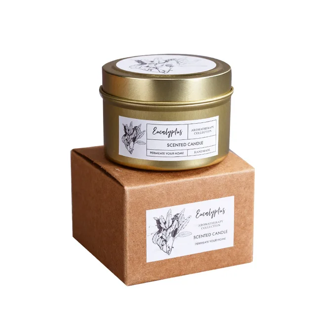 Vintage Gold Jar Illatos Gyertya Illóolajok Szójaviasz Aromaterápiás Szoba Otthoni Dekoráció Születésnapi Karácsonyi Ajándék Fotó Kellékek - Image 6
