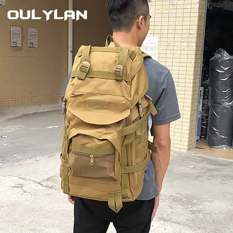 

Upgrade Outdoor Sports Tactical Backpack 50L Large Capacity Bag Camouflage Waterproof Climbing Mountaineering Hiking Bag