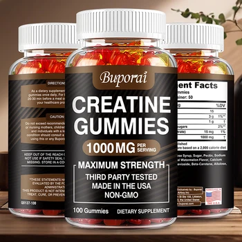 Creatine Monohydrate Gummies - Pre/post Workout, Fitness, Strength, Muscle Building Provide Energy Supplements 1
