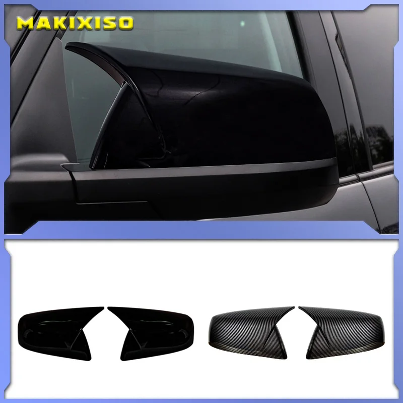 

Rearview Side Mirror Trim Cover Cap Fit For Toyota Tundra 2010-2021 External Car Accessories Glossy Black Carbon pattern