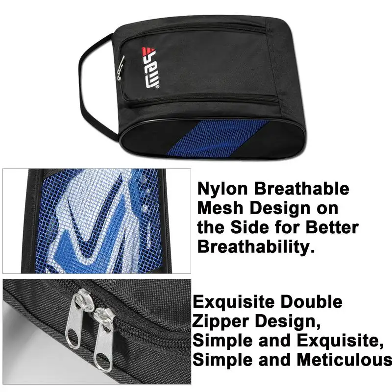 Golf Shoe Bag Waterproof Nylon Shoes Carrier Bags Outdoor Sport Portable Lightweight Shoe Bag Handbag for Travel Golfing Camping