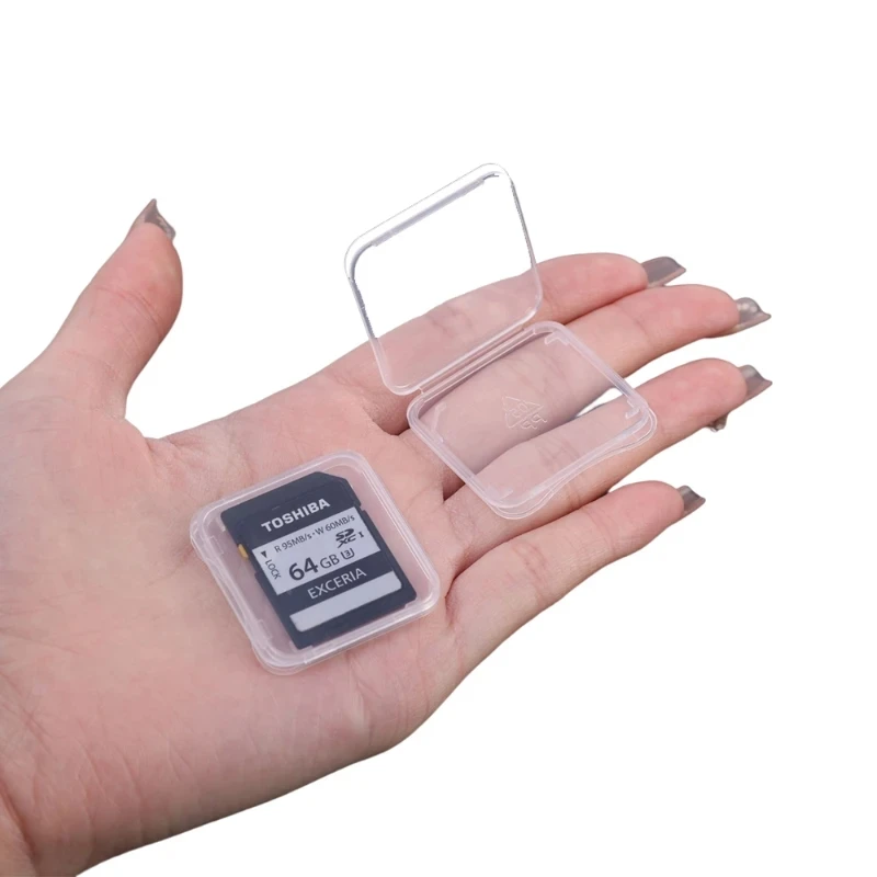 Card Protector Memory Card Protector Plastic Storage Box 20/10/5/1PCS Transparent TF/SD Memory Cards