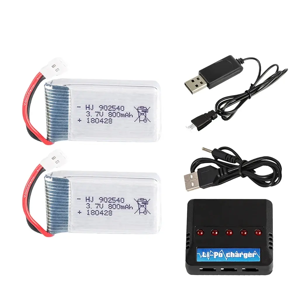 Batteria Lipo 3,7V 800mAh 802540 | Ricambio Per Drone SYMA X5C, X5SC, M68, K60, HQ-905, CX30