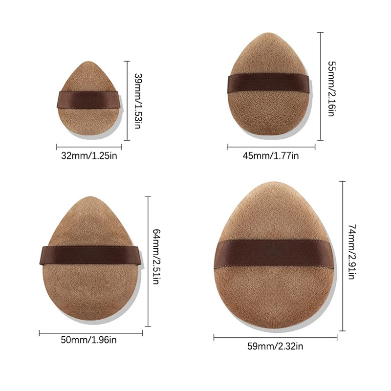 Powder Puff Drop Shape Cosmetic Puff Soft Makeup Sponge For Face Eye Contouring Washable Crystal Velvet Puffs Makeup Accessories 6