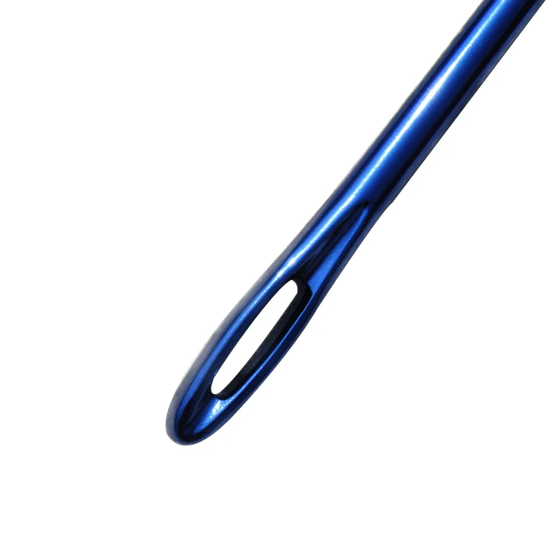 Knitting Hook DIY Aluminum Crochet Hook Afghan Tunisian Knit Tool with Needle Eye Hand Knitting Tool 3 Colors Sewing Needle 3Pcs crochet hooks