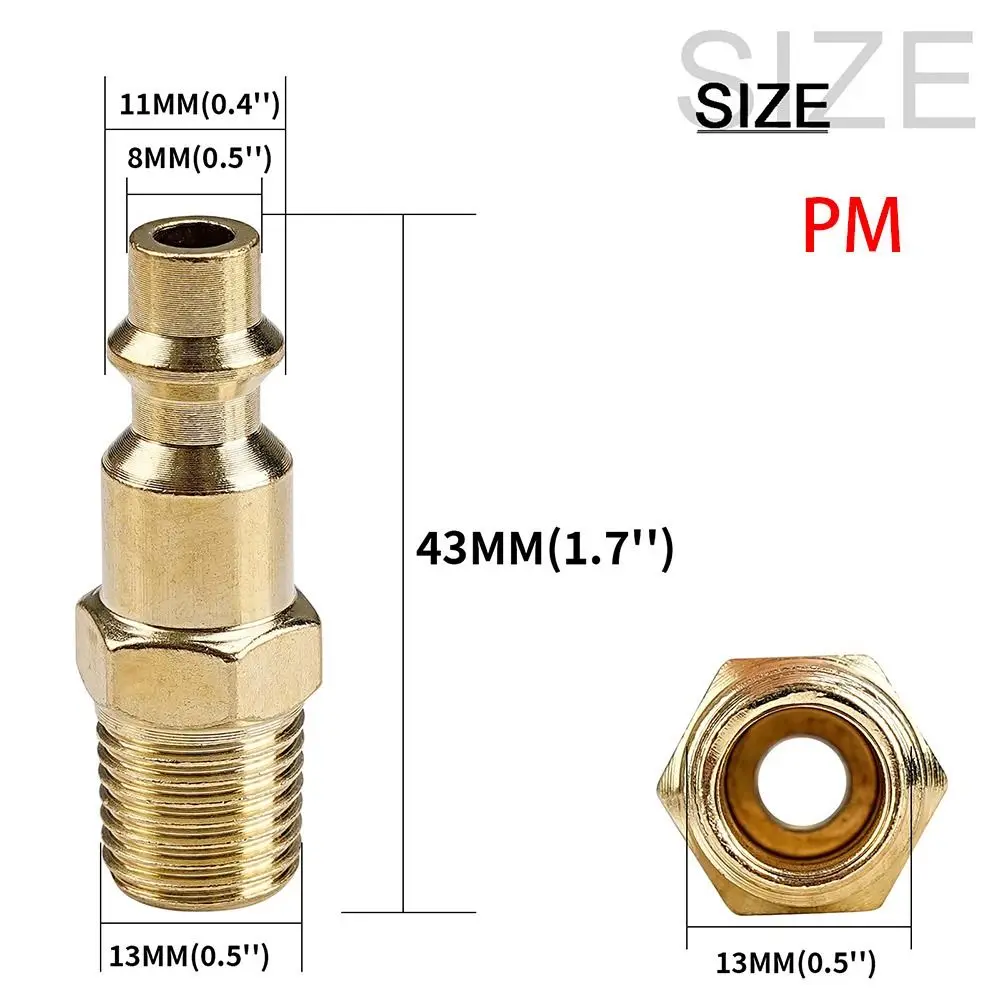 Raccordi Pneumatici 5 Set Di Per Aria, Connettore Rapido, Tipo C Accessori Compressore Aria - Foto 9