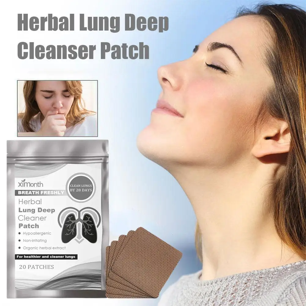 Repair Patches Cough Patches 4 Weeks Powerful Lung Support Relief Body Discomfort Fatigue Herbal Lung Cleanse 20PCs