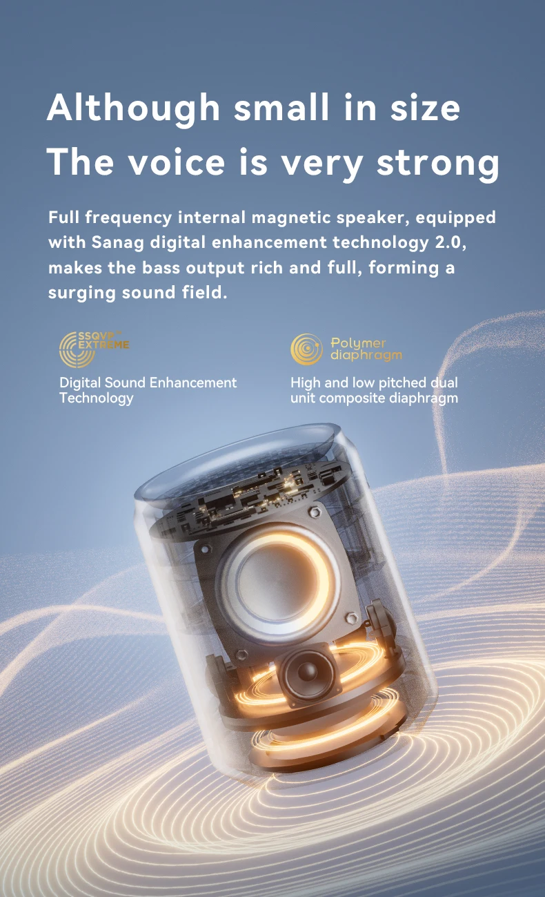 Sanag X2 Mini Bluetooth Speaker with Light description image 4