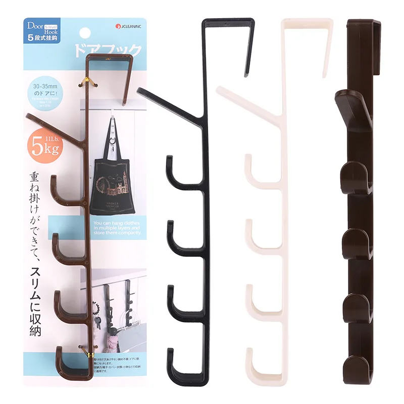 

Creative Multi-Function Door Hanger Hook Five Hook Towel Clothes Key Hanging Hook 5 Even Traceless Hook Hanger Wall Mounted Hook