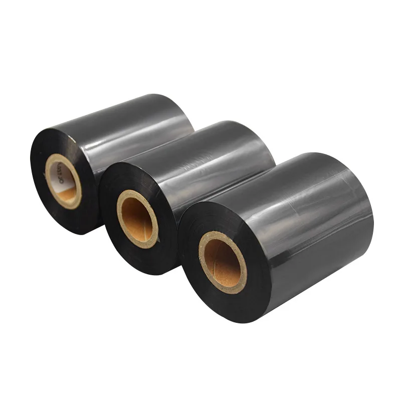 1 롤 탄소 테이프 121 왁스 기반 탄소 테이프 자체 접착 인쇄 탄소 테이프 감열지 인쇄 범용 열전 사