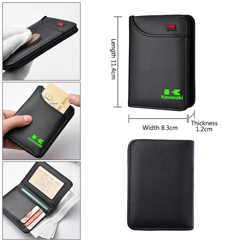 PU Leather Motorcycle Portable Wallet Credit Card Purse For