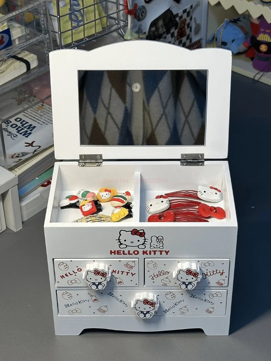 Sanrio Hello Kitty Desktop Drawer Storage Jewelry Hair Accessories