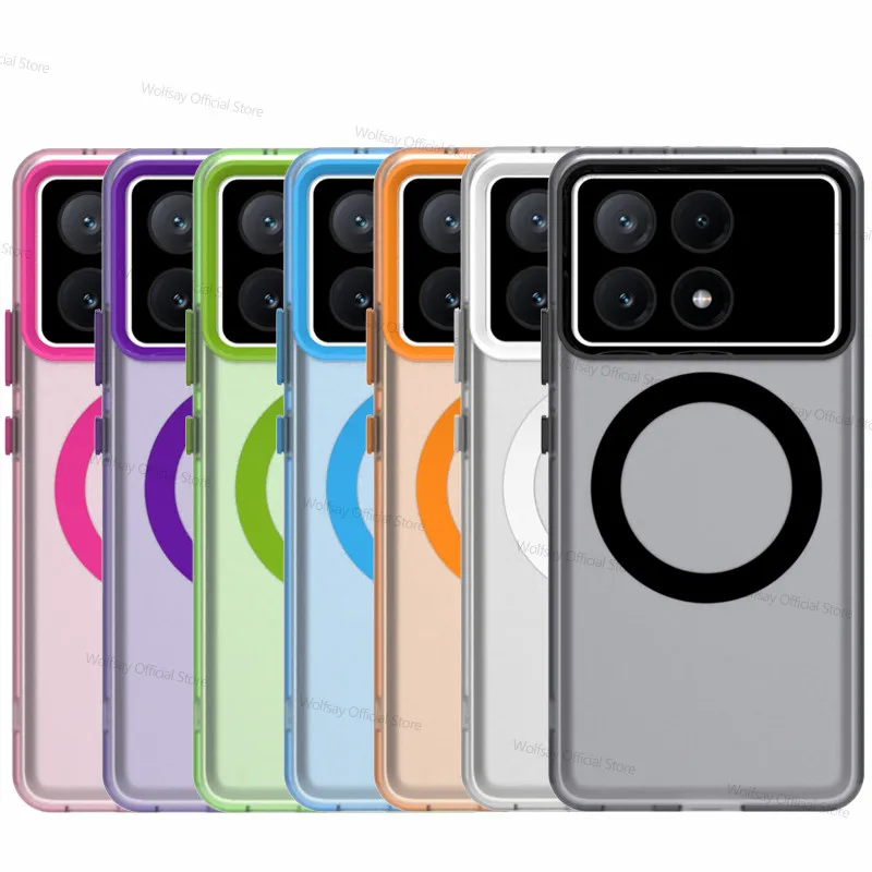 For Xiaomi Poco X6 Pro Case Magsafe Wireless Charging Cover Xiaomi