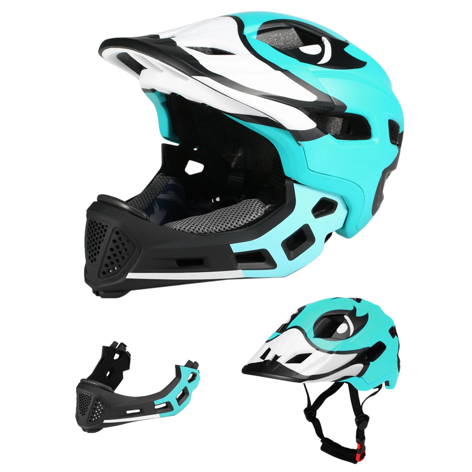 

Шлем Lixada детский на все лицо, 14 вентиляционных отверстий, съемный, для велоспорта, спорта на открытом воздухе, для катания на скейтборде