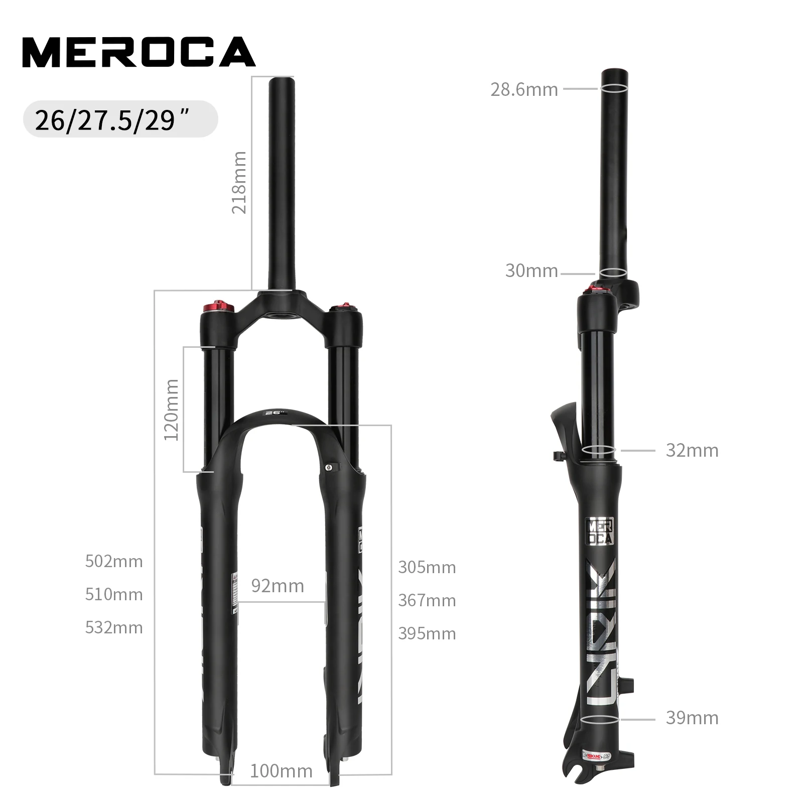 Bike Fork Mount 140MM Travel XC AM Fork With Rebound MTB Forks EB