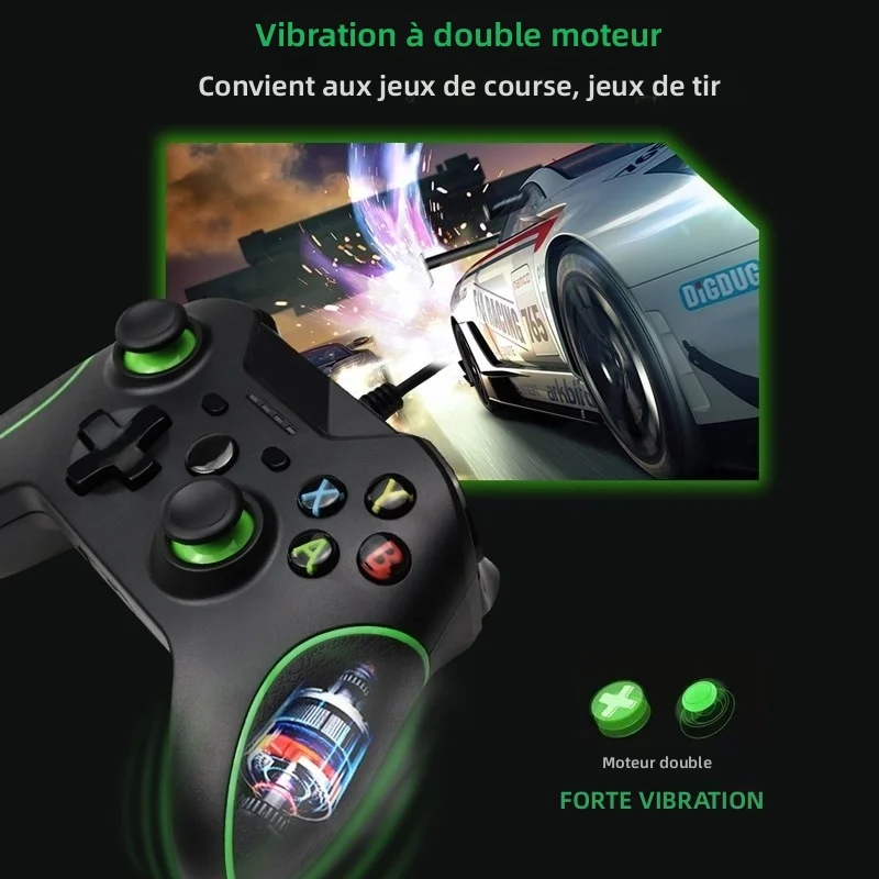 Acheter Contrôleur filaire USB pour Microsoft Xbox One, manette de jeu pour Xbox  One Slim PC Windows Joysitck