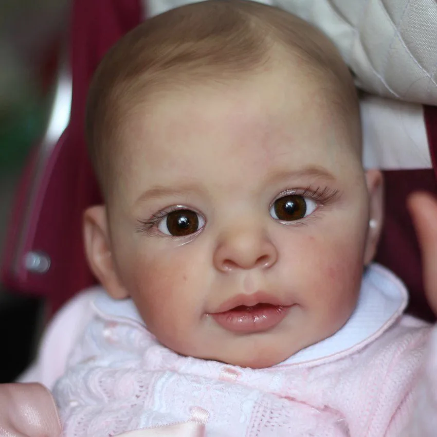 

New 22 Inches Unfinished Reborn Doll Kit Silicone Vinyl Popular Blank Reborn Baby Kits Full Set Molds with Body Eyes