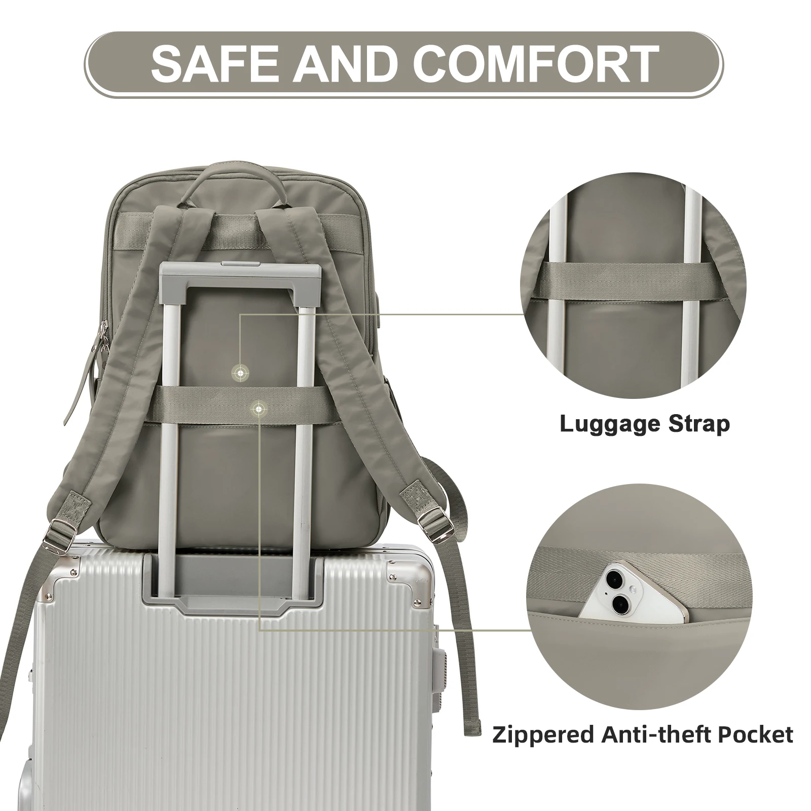 New Fashion Trend Women's Bags Travel Laptop Backpack, College School Backpack Casual Bags, Commuter Computer Backpack for Work