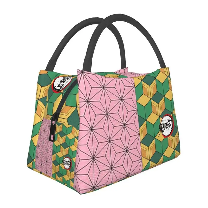 

Demon Slayer Insulated Lunch Bags for Women Portable Kimetsu No Yaiba Cooler Thermal Bento Box Beach Camping Travel