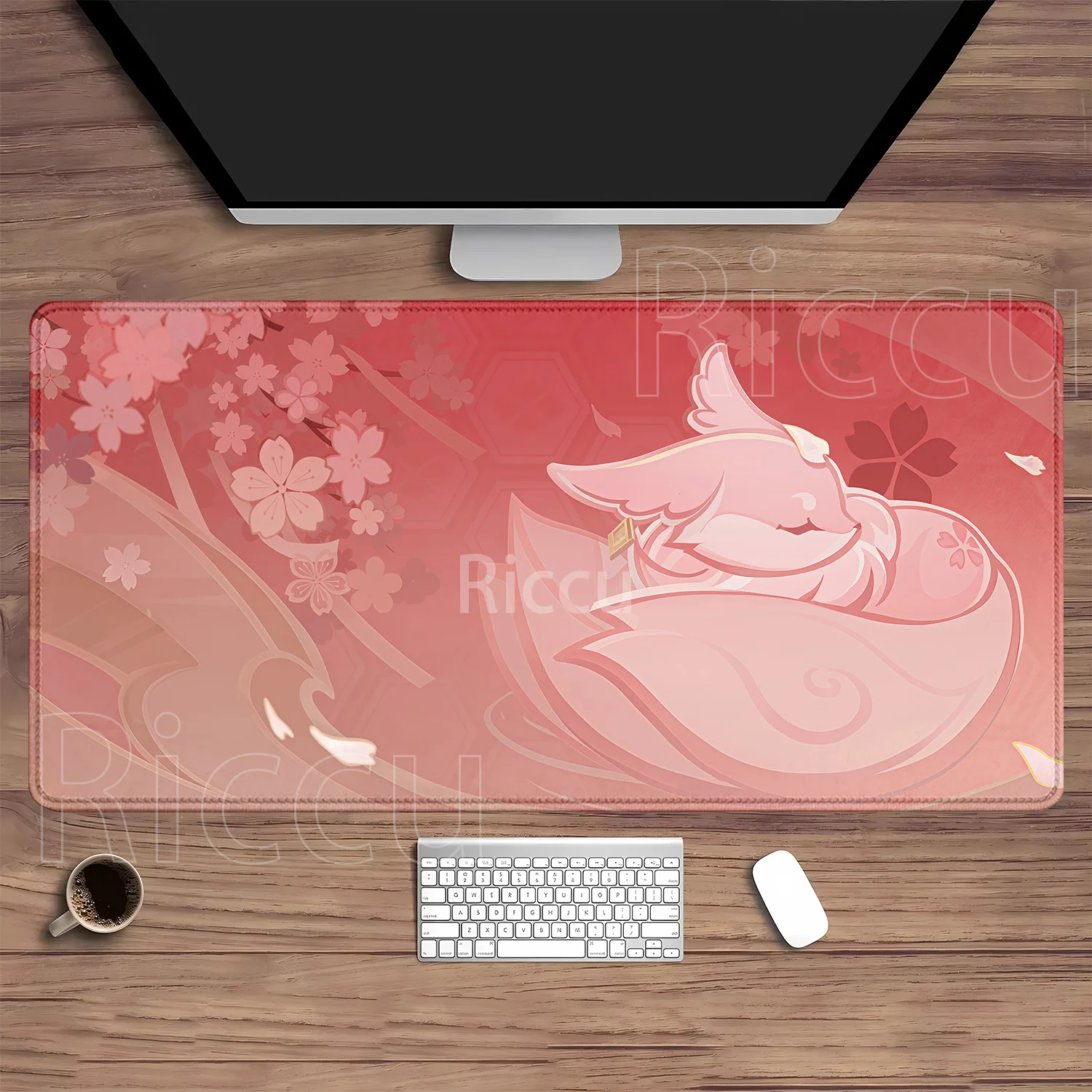 Varesa Columbina Furina Genshin Impact Pattern Gaming Mouse Pad - Large Rubber HD Printed Desk Mat