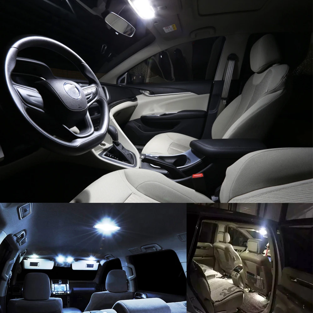 

4 Pcs High Brightness COB Ceramic Lamp LED Atmosphere Lamp Double Ended Dome White LED Bulbs for Car Interior Reading Map Lights