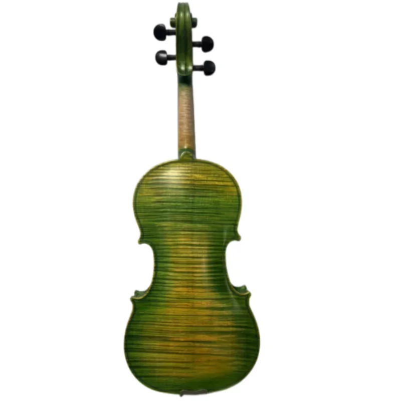 Strad style SONG master Green violin 4/4,one-piece flames maple back #7417