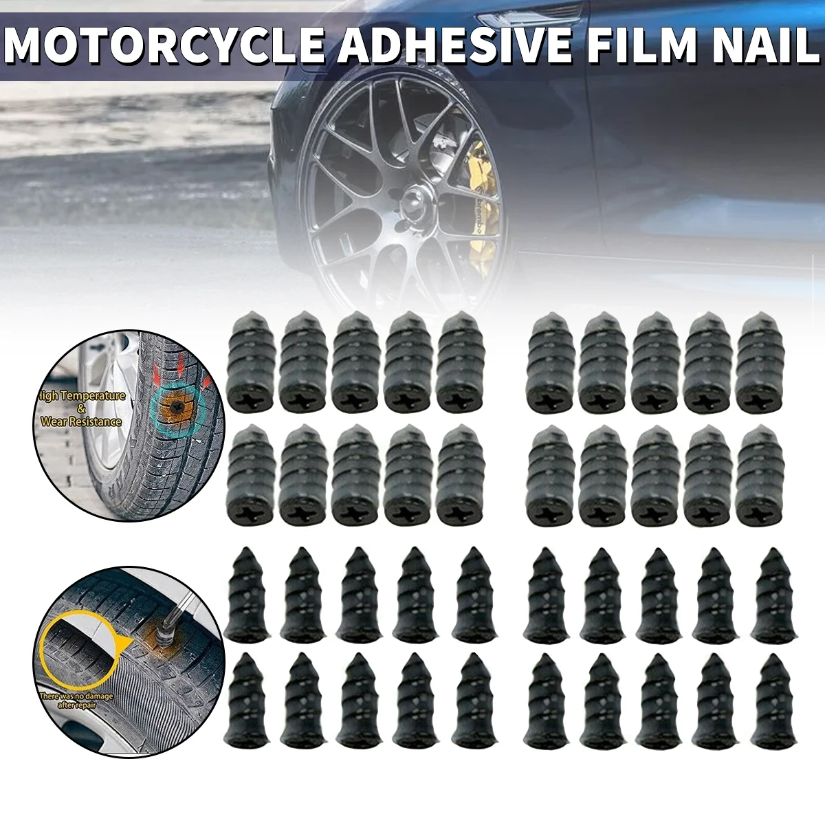 

Car Motorcycle Vacuum Tyre Repair Nails Truck Scooter Bike UniversalTire Puncture Repair Rubber Metal Nails Accessories