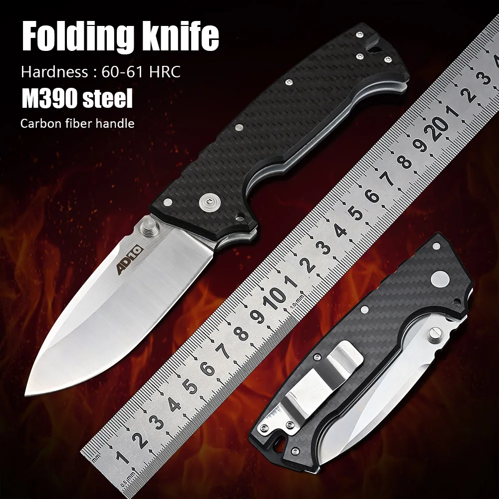M390 Tactical Pocket Folding Knife Self Defense Utility Hunting Knives Survival Camping Knife
