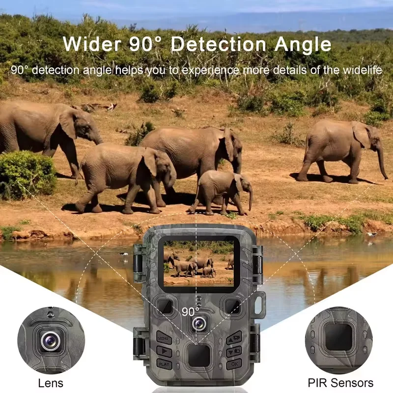 Hunting Trail Camera Trail Camera 24MP 1080P Outdoor Wildlife Cameras Surveillance Night Vision Photo Traps Mini301