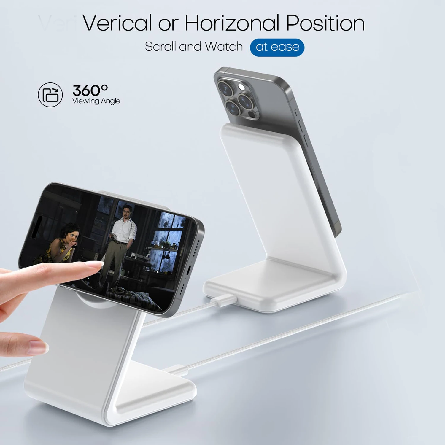 Wireless Charger for MagSafe,Minimalism Magnetic Dock Stand 15W Fast Charging thumbnail 4