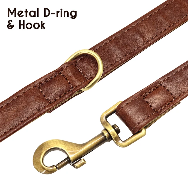 5ft Leather Dog Leash Durable Pet Walking Training Lead Leash Rope for Small Medium Large Dogs Pitbull Pug erman Shepherd 2