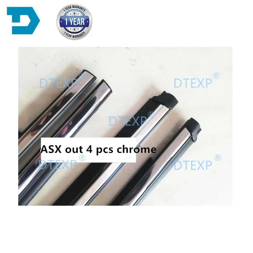 Black Outside Windows Rubber For ASX RVR Glass Protector Black Rubber Strip 4 PCS